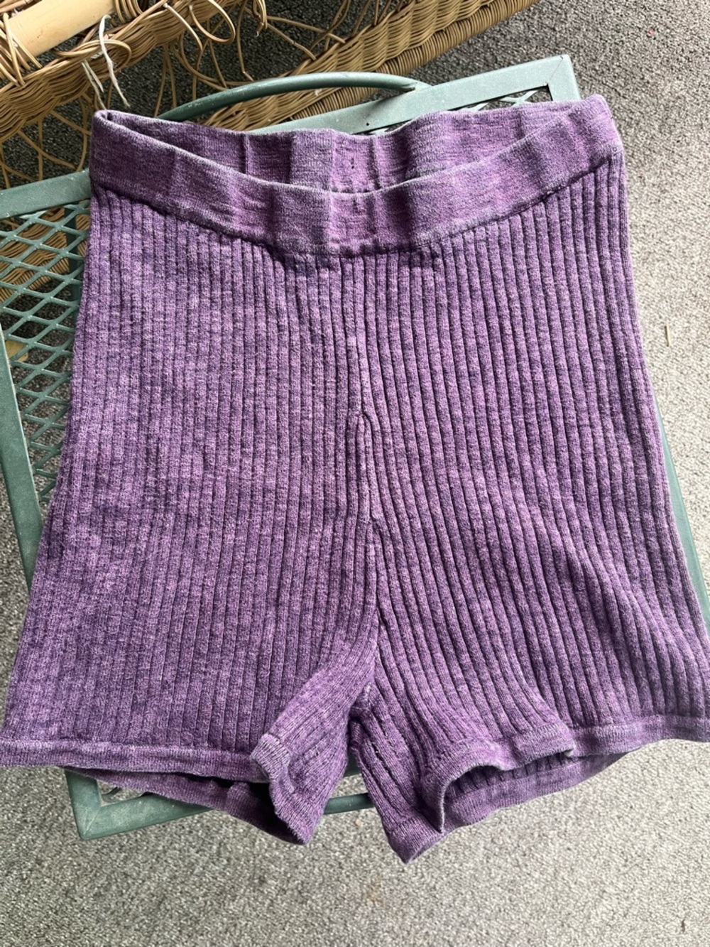 Free People Beach Women’s Ribbed Knit Purple Lounge Shorts